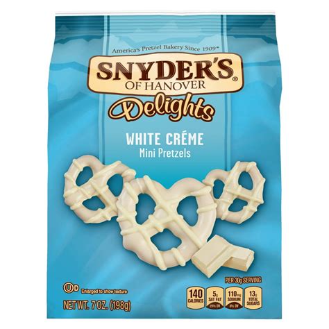 Snyder's of Hanover Pretzels, White Chocolate Crème Pretzel Delights, 7 ...