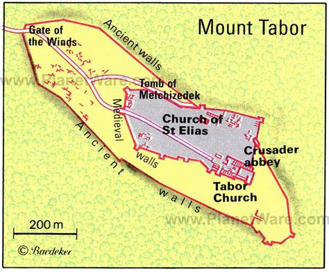 Map of Mount Tabor, Israel | Tabor, Bible history, Map