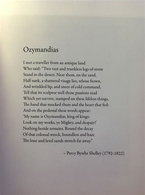 'Ozymandias', by Percy Bysshe Shelley : r/redscarepod