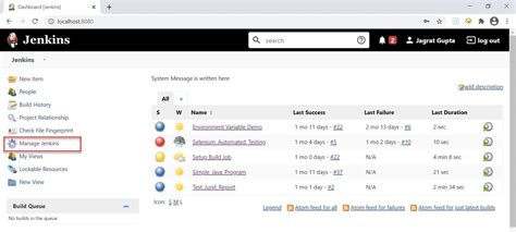 Manage Jenkins - What are the different configurations and options?