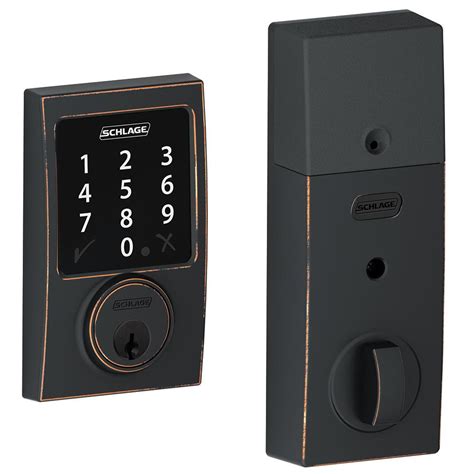 Schlage Century Aged Bronze Connect Smart Lock-BE468 CEN 716 - The Home Depot