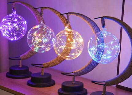 LED Woven Half-Moon Table Lamp – HomeVibe