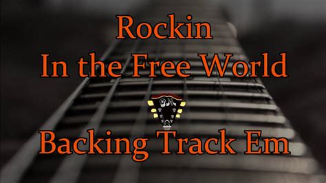 Rockin in the Free World Backing Track Em | Extended Ending Solo - YouTube