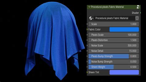 ArtStation - Procedural pleats Fabric Material | Game Assets