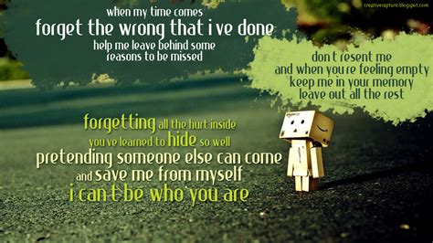 Leave Out All the rest Lyrics Wallpaper