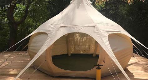 The inflatable shelter could This New Inflatable Yurt Is the Perfect ...