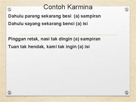 Karmina Merupakan Pantun – DIKBUD