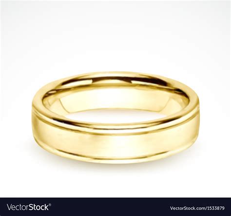 Wedding gold ring isolated on white Royalty Free Vector