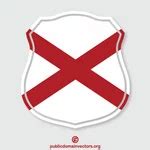 Alabama flag sticker | Public domain vectors