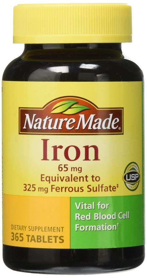 Nature Made Iron 65 mg, 365 Tablets- Buy Online in United Arab Emirates at desertcart.ae ...