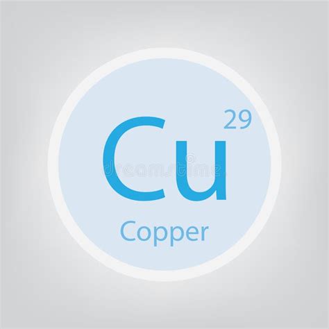 Copper Cu Chemical Element Icon Stock Vector - Illustration of electron ...