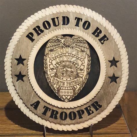 Iowa State Trooper Wall Tribute ManCave Protect and Serve | Etsy