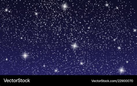 Realistic starry sky with bright stars Royalty Free Vector