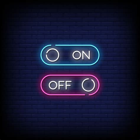 On and Off Neon Signs Style Text Vector 2187443 Vector Art at Vecteezy