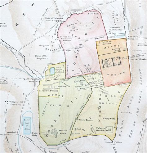 Mount Moriah Jerusalem Map