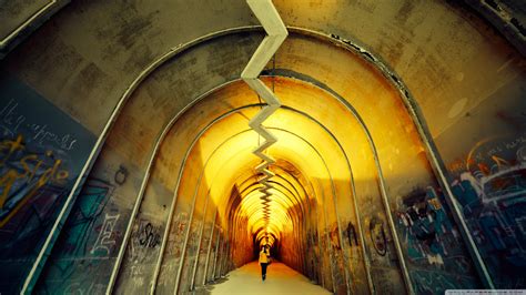 Download Man Made Tunnel HD Wallpaper