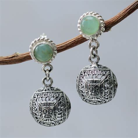 Peruvian Jewelry Sterling Silver Hook Earrings with Opals - Inca Sun | NOVICA