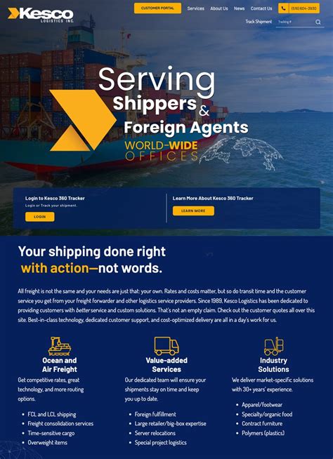 The Best Logistics Website Design Examples (3PL, Supply Chain ...