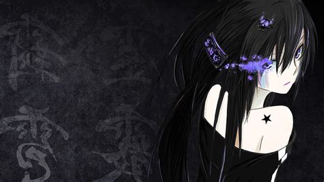 1 Emo Girl Anime, black pretty anime HD wallpaper | Pxfuel