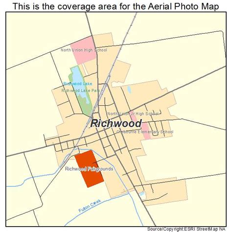 Aerial Photography Map of Richwood, OH Ohio