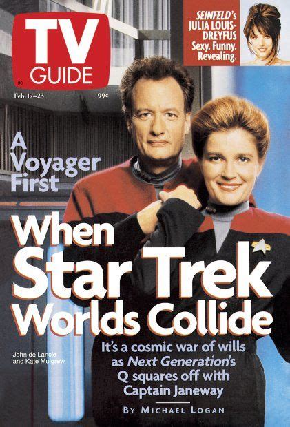 7. February 17, 1996 - John de Lancie & Kate Mulgrew / Julia Louis-Dreyfus | Tv guide, Star trek ...