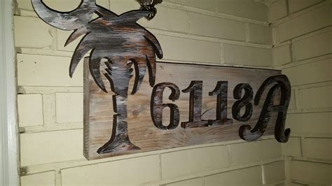 Rustic address sign | Woodworking, Rustic, Address sign