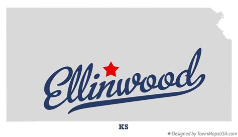 Map of Ellinwood, KS, Kansas