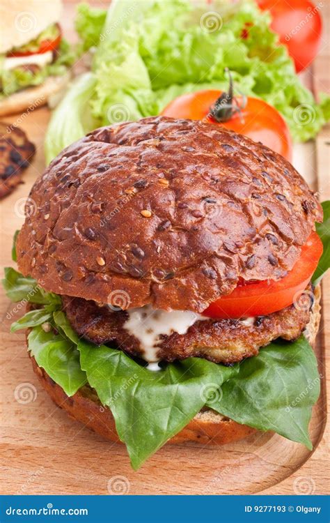 Cheeseburger and Ingredients Stock Image - Image of cheese, indoors ...