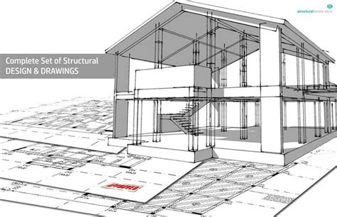 Complete structural design drawings of a reinforced concrete house ...