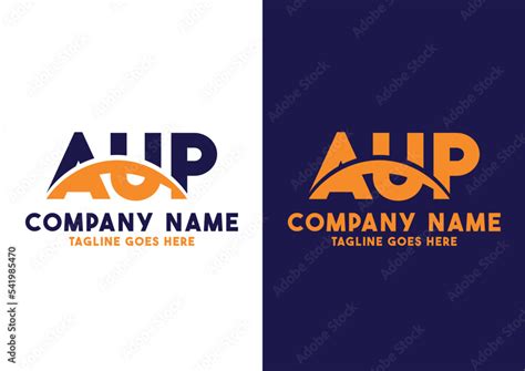 Letter AUP logo design vector template, AUP logo Stock Vector | Adobe Stock