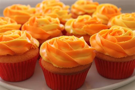 orange cupcakes | Created by Diane