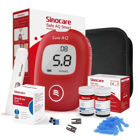 Buy sinocare es Testing Kit / Blood Glucose Monitor Safe AQ Smart / Blood Glucose Sugar Test Kit ...