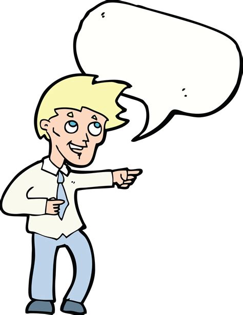 cartoon funny office man pointing with speech bubble 45138903 PNG