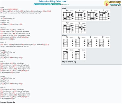 Chord: I Believe in a Thing Called Love - tab, song lyric, sheet, guitar, ukulele | chords.vip