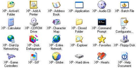 Complete Windows XP icons by kewly on DeviantArt