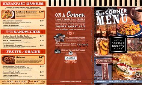 corner bakery breakfast menu