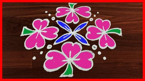 Sankranthi Muggulu, 7 to 1 Straight Dots, Festival Easy Rangoli Designs with Kolam #286