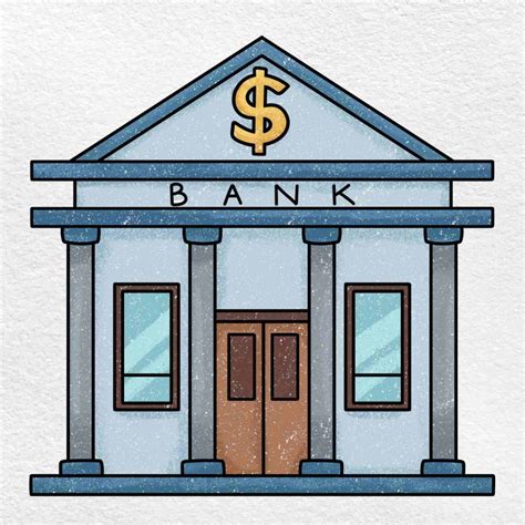 How to Draw a Bank - HelloArtsy