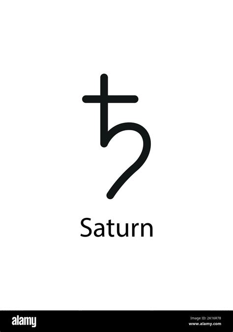 Saturn Symbol of Planets. Solar system for astrology, astronomy. Vector ...