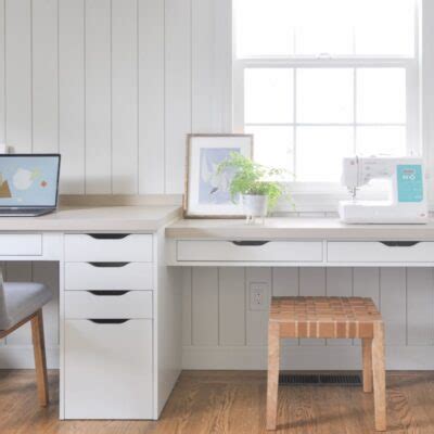 DIY Desk Built-in With Ikea Alex Desk Drawer Hack Hydrangea Treehouse ...