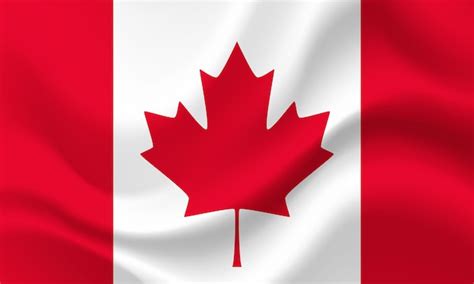 Premium Vector | A flag of canada with a red and white flag.