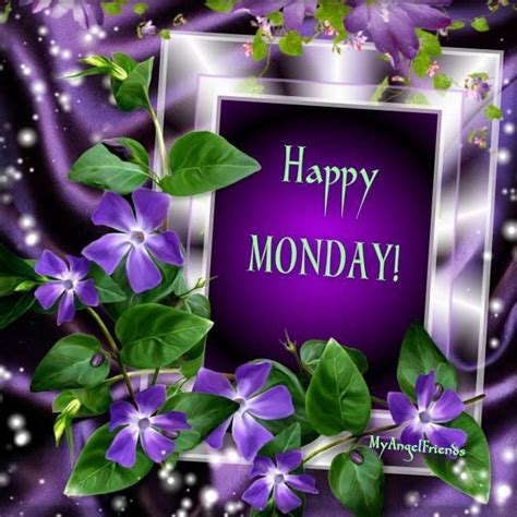 Happy Monday With Purple Flowers | Happy monday, Good morning happy monday, Monday blessings