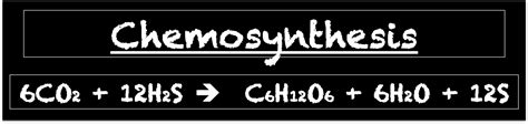 chemosynthesis formula