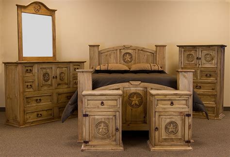 Dallas Designer Furniture | Minimized White Wash Rustic Bedroom Set