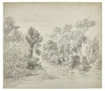 Recto: Rugged Italianate landscape with a river amongst trees Verso: Study of trees | Old Master ...