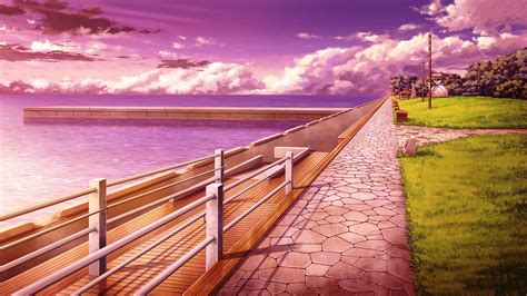 Purple Anime Scenery Wallpapers - Wallpaper Cave