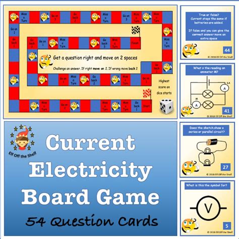 Current Electricity 54 Question Board Game - Middle School Science by Teach Simple