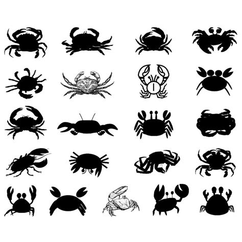 Crab Silhouette Bundles - MasterBundles