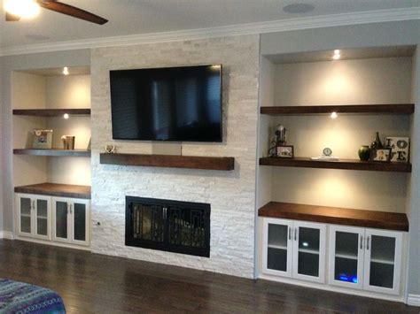 Total make over. Love how this turned out!! | Basement fireplace, Fireplace built ins, New homes