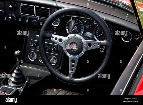 1972 MGB roadster, interior Stock Photo - Alamy